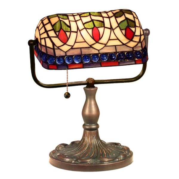 Warehouse Of Tiffany KS20-MB50 Art Glass Desk Lamp KS20+MB50 - main